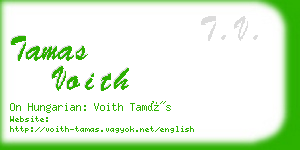 tamas voith business card